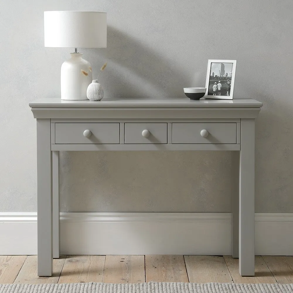 Chantilly Console Desk - Pebble Grey