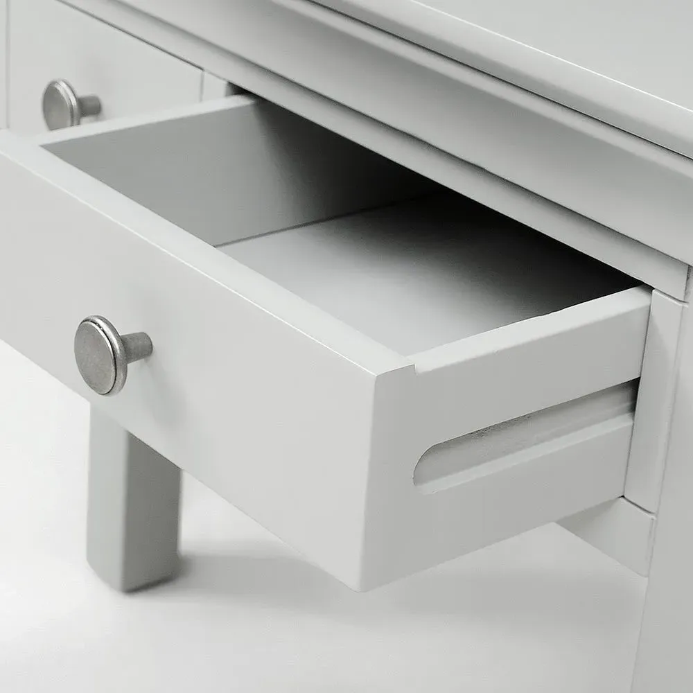 Chantilly Console Desk - Pebble Grey