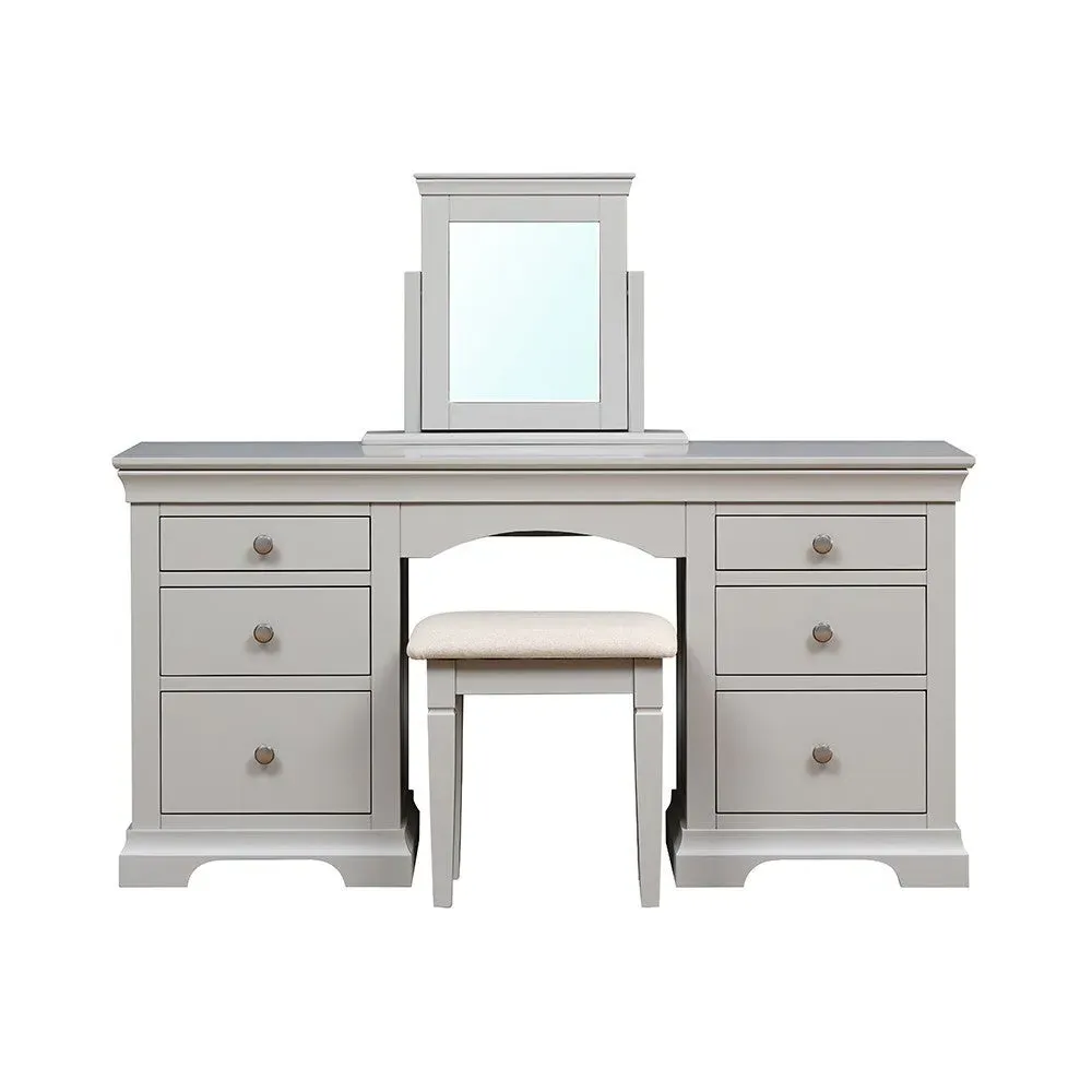 Chantilly Dressing Table Stool - Pebble Grey