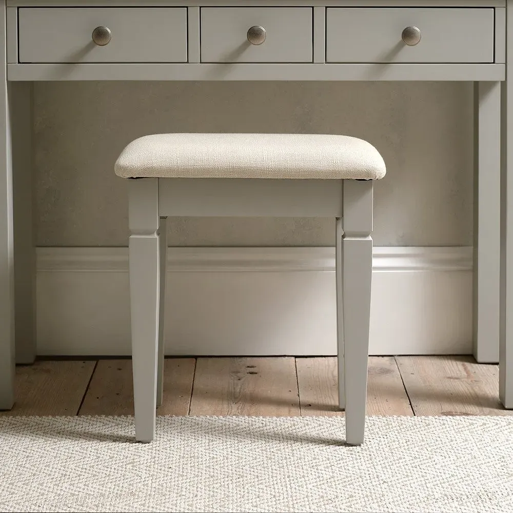 Chantilly Dressing Table Stool - Pebble Grey