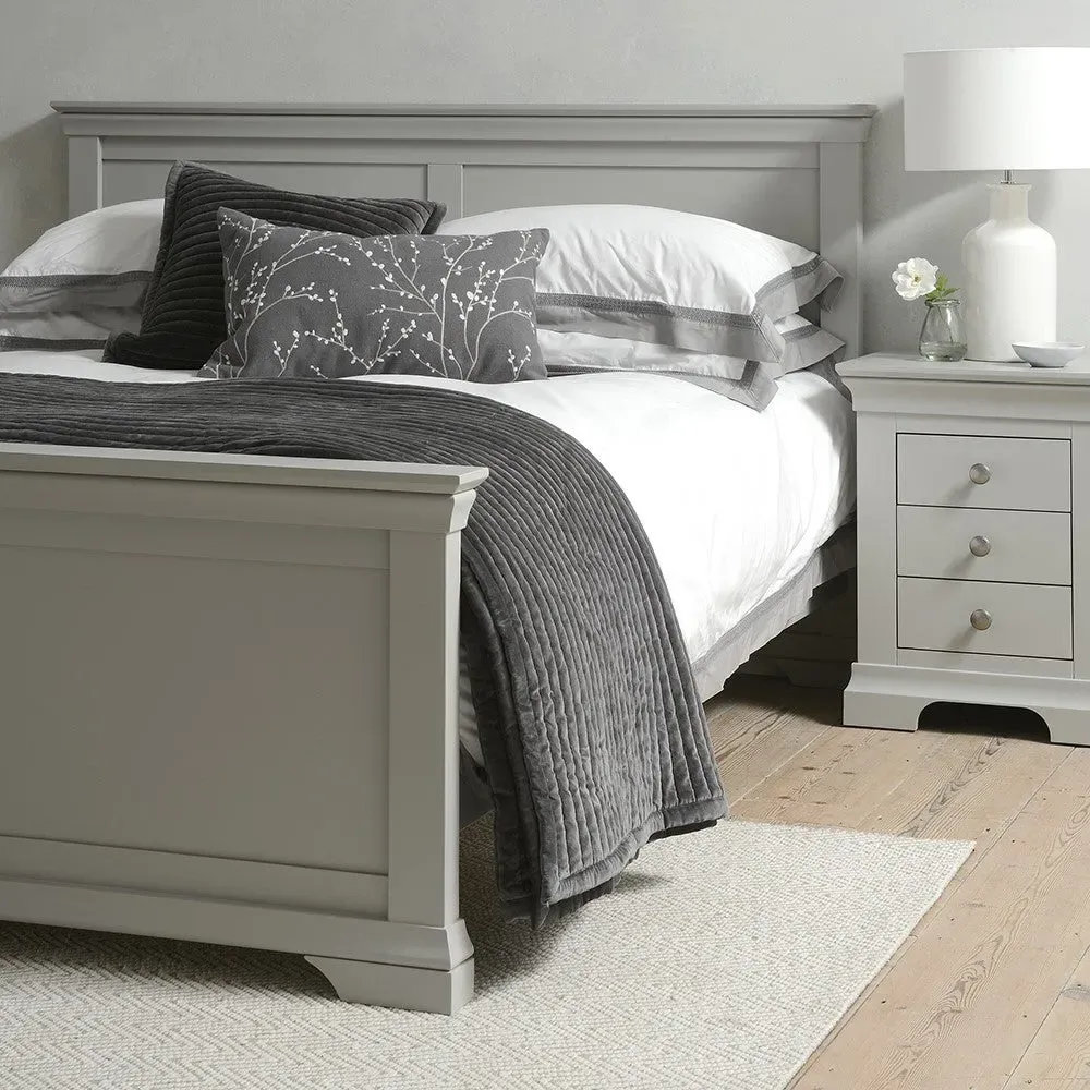 Chantilly King Size Bed Frame - Pebble Grey