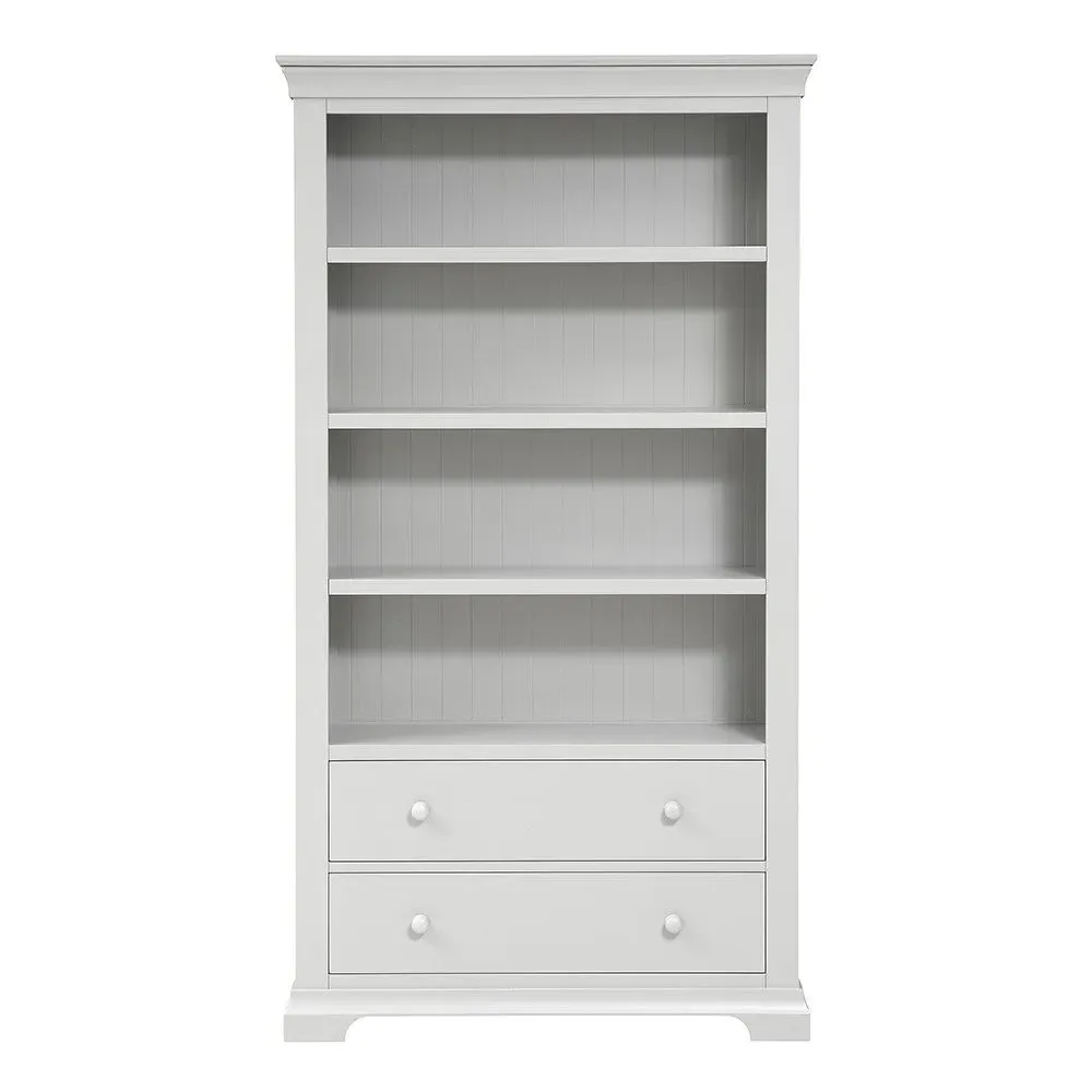 Chantilly Large Bookcase with Drawers - Pebble Grey