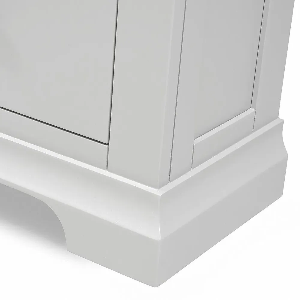 Chantilly Large Bookcase with Drawers - Pebble Grey