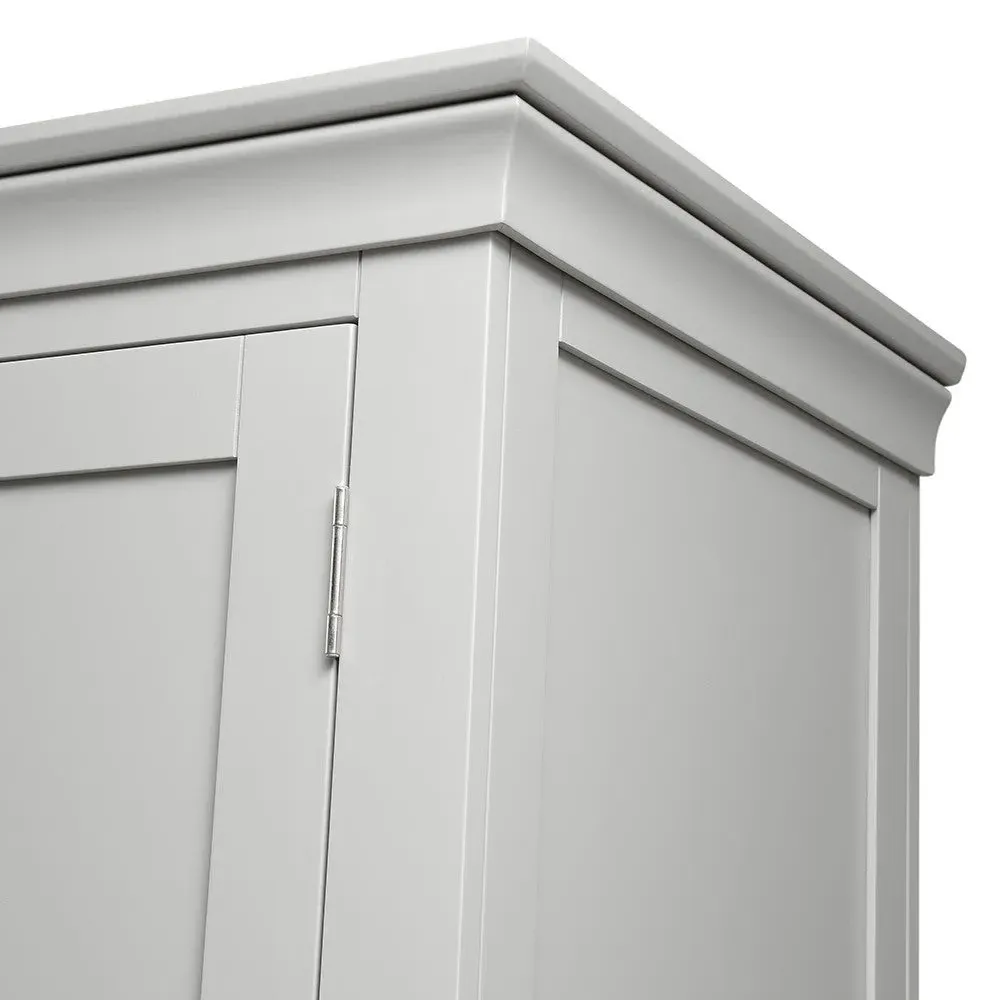 Chantilly Pebble Grey Grand Triple Wardrobe - Grey