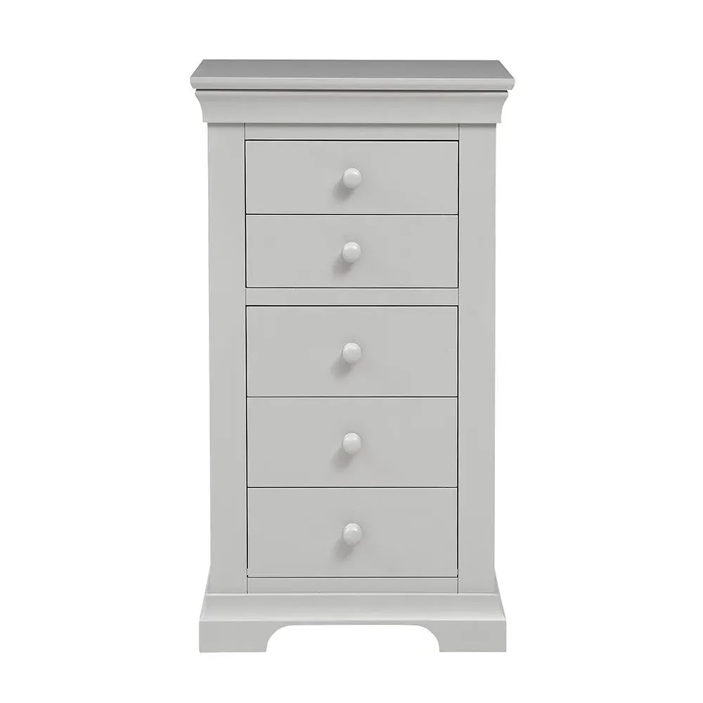 Chantilly Pebble Grey Tallboy - Grey