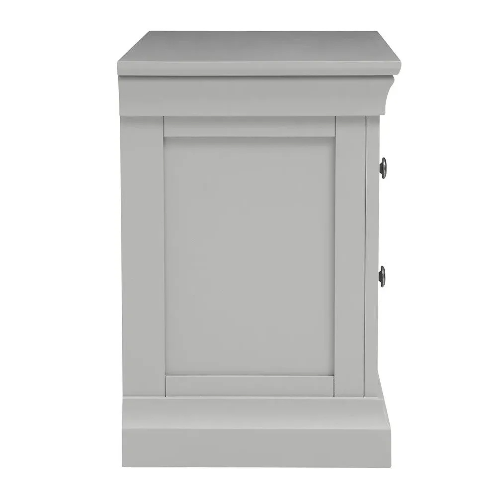 Chantilly Set of 2 Bedside Tables - Pebble Grey