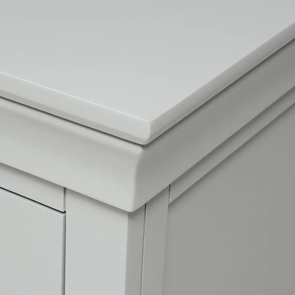 Double Pedestal Dressing Table - Pebble Grey