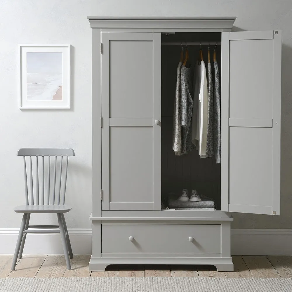 Double Wardrobe - Pebble Grey