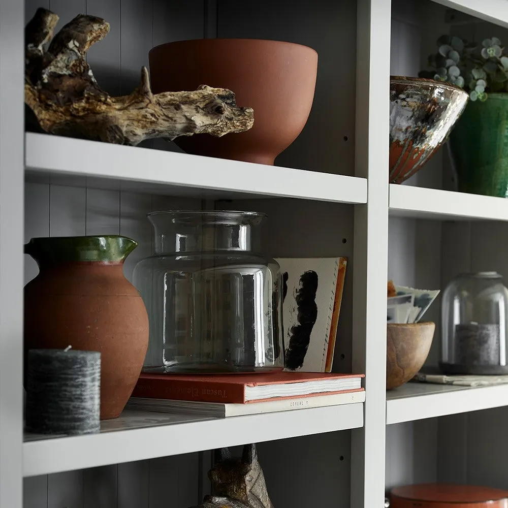 Grand Bookcase with Storage - Pebble Grey