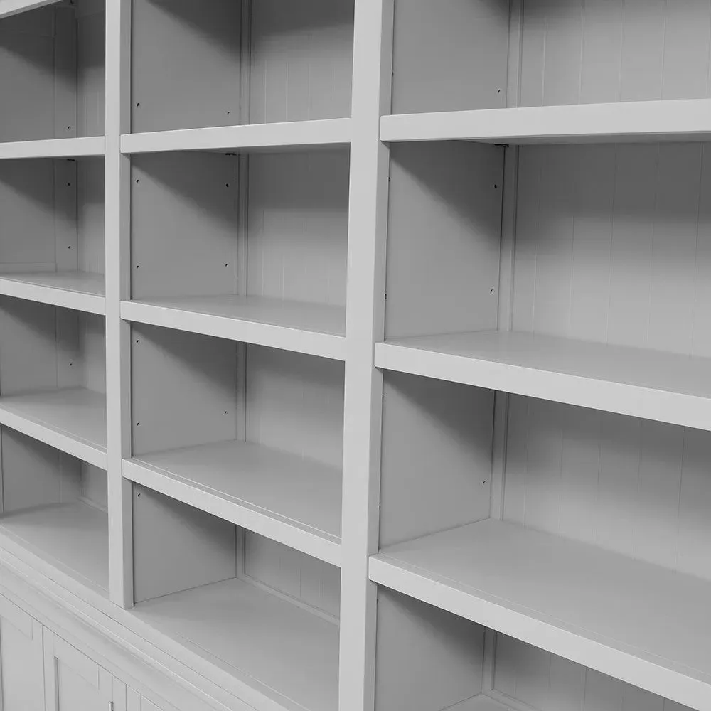 Grand Bookcase with Storage - Pebble Grey