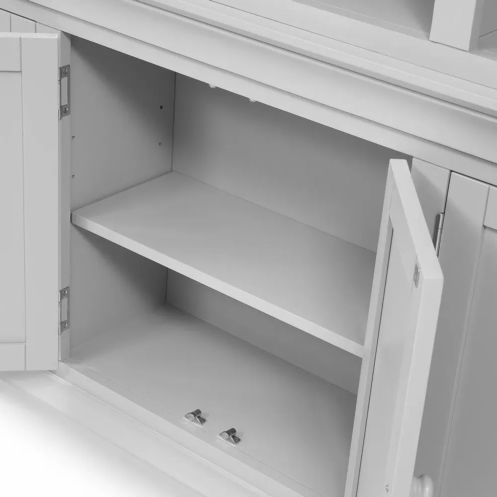 Grand Bookcase with Storage - Pebble Grey