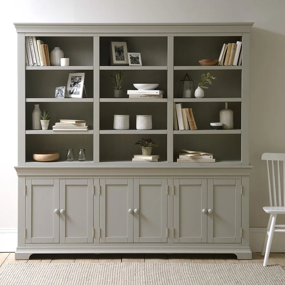 Grand Bookcase with Storage - Pebble Grey image