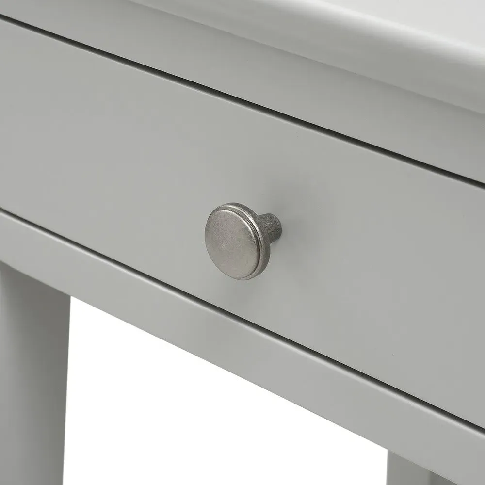 Narrow Bedside Table - Grey