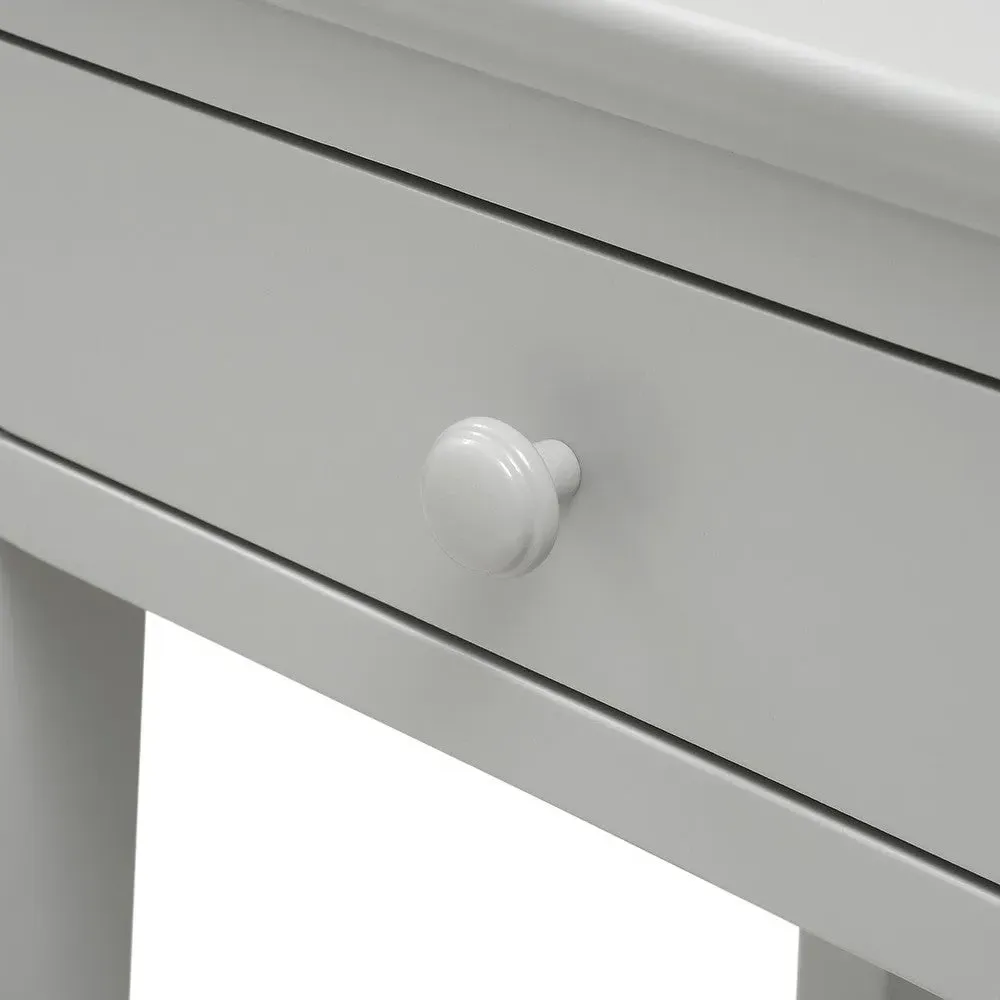 Narrow Bedside Table - Grey