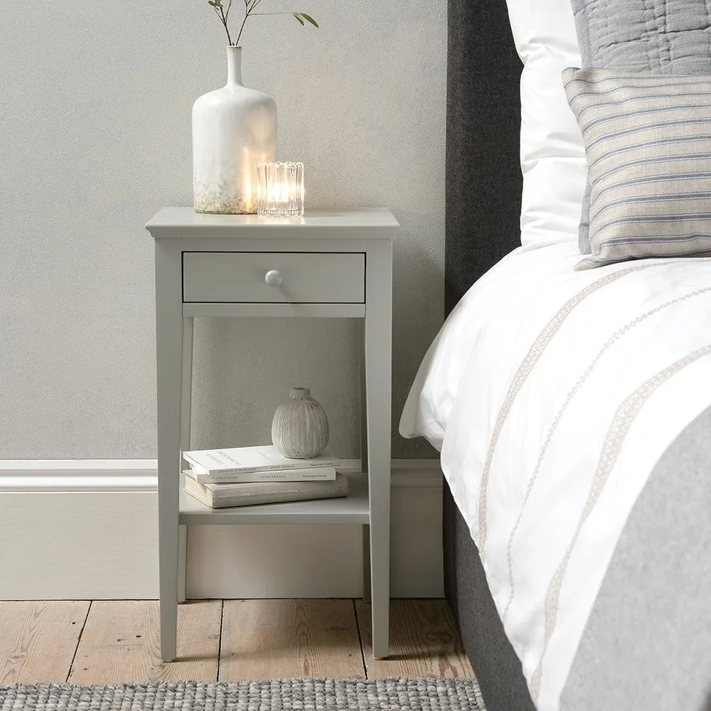 Narrow Bedside Table - Grey image