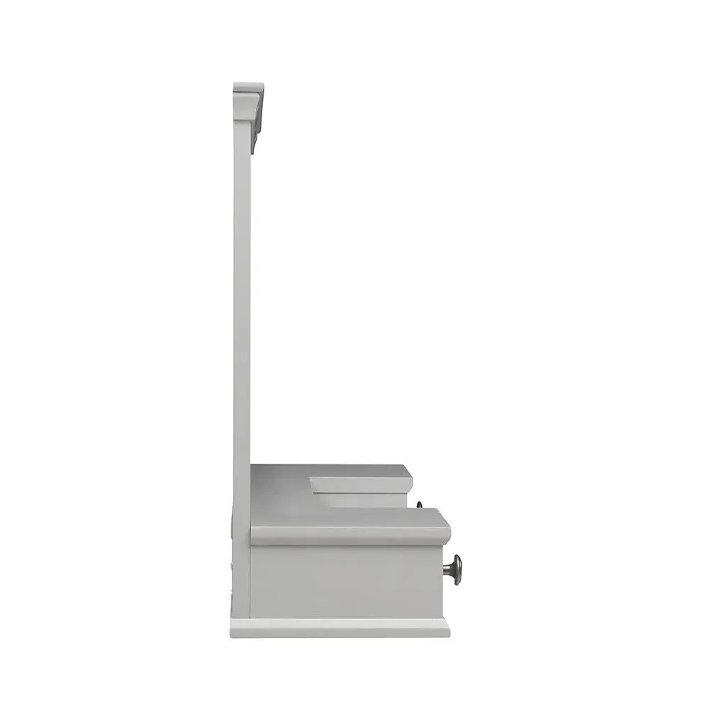 Vanity Mirror with Storage - Pebble Grey