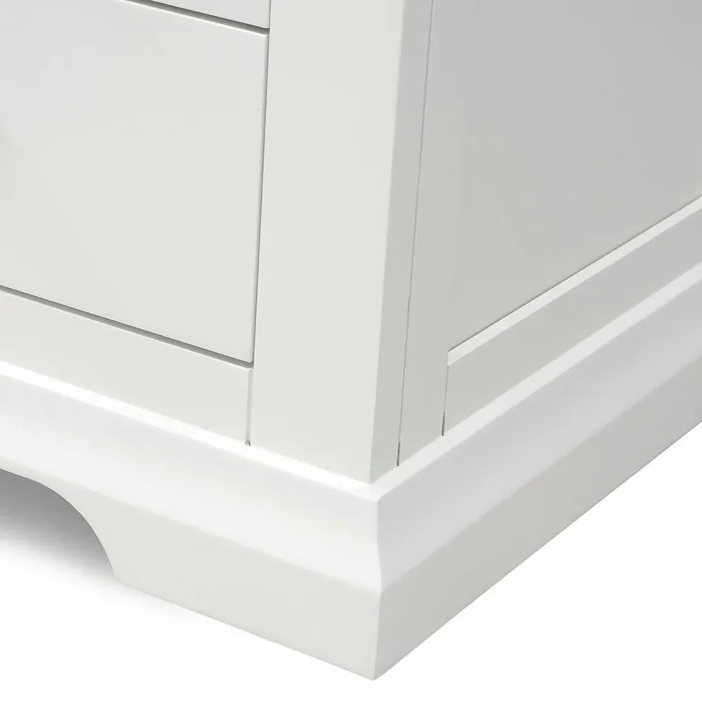 3 Drawer Bedside Table - White