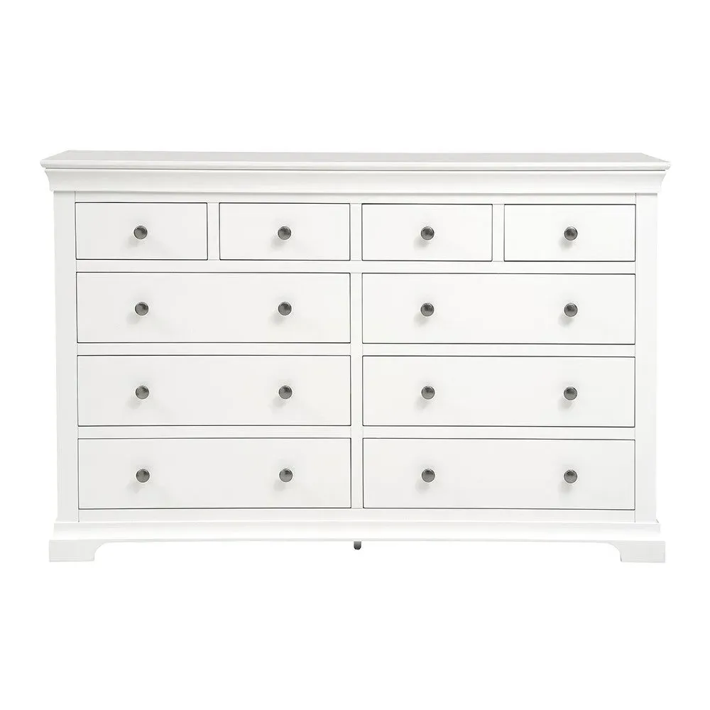 Chantilly 10 Drawer Chest - Warm White