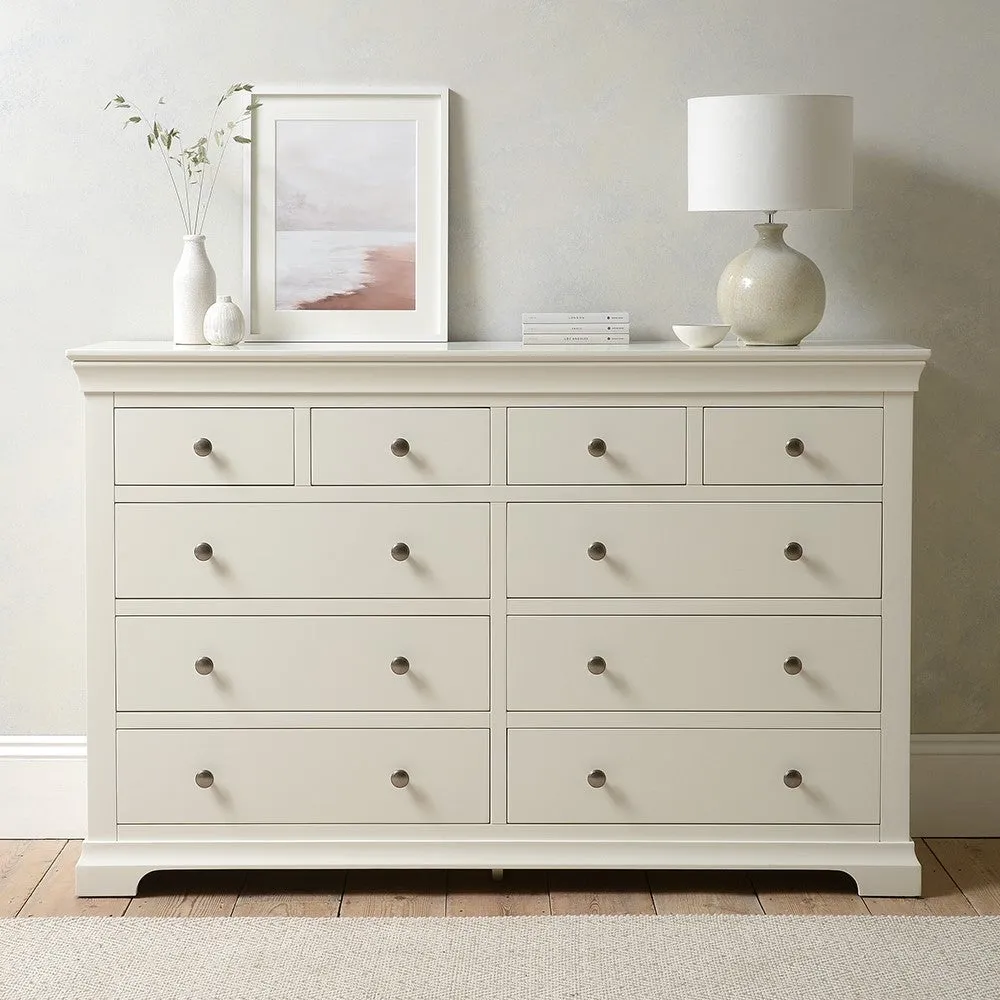 Chantilly 10 Drawer Chest - Warm White