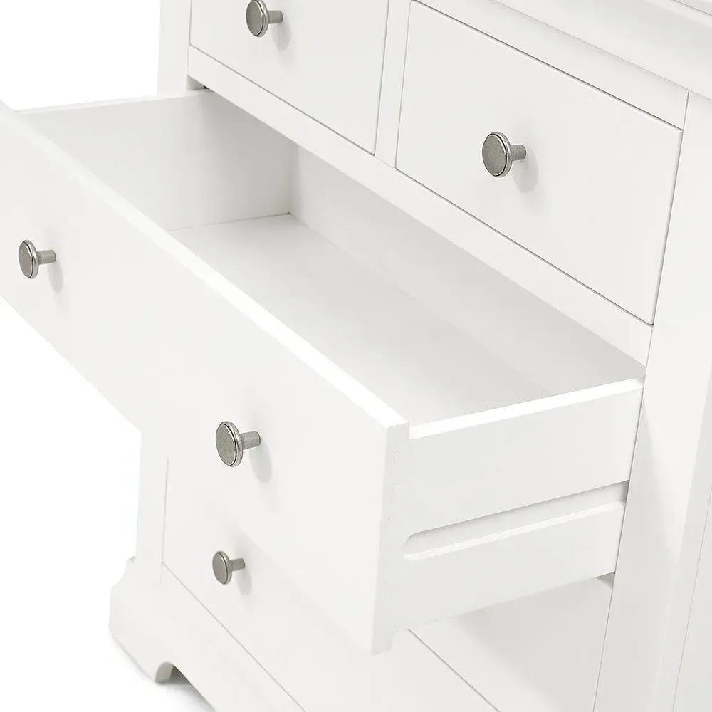 Chantilly 5 Drawer Chest - Warm White
