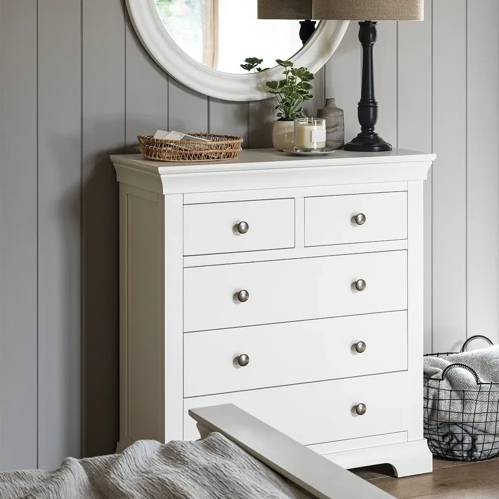 Chantilly 5 Drawer Chest - Warm White image