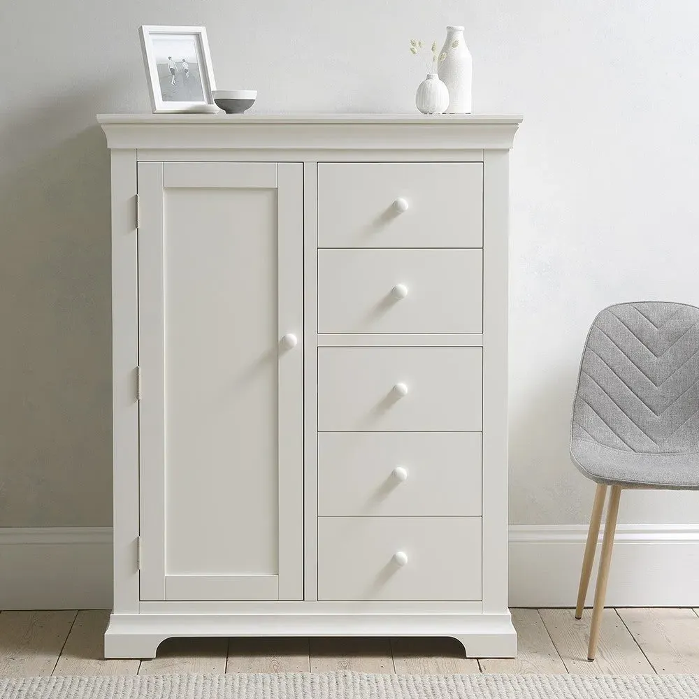 Chantilly Combination Wardrobe with Drawers - Warm White