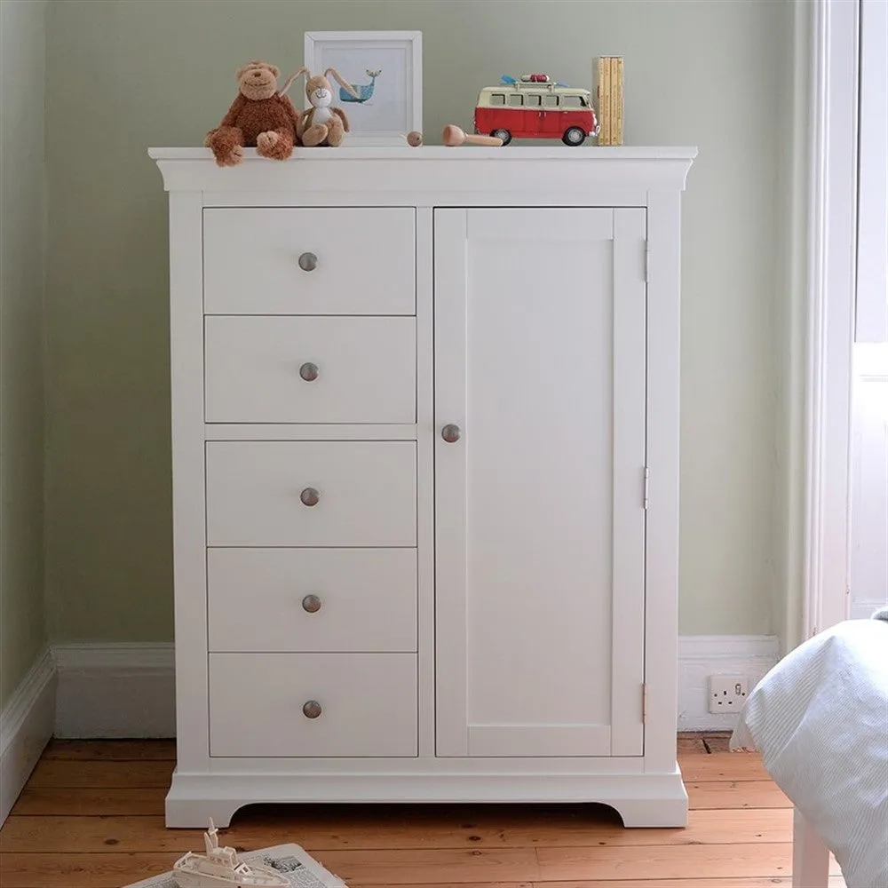 Chantilly Combination Wardrobe with Drawers - Warm White