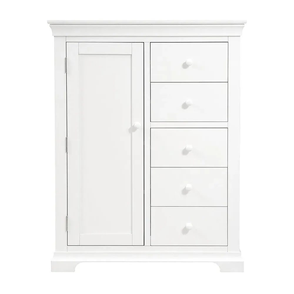 Chantilly Combination Wardrobe with Drawers - Warm White