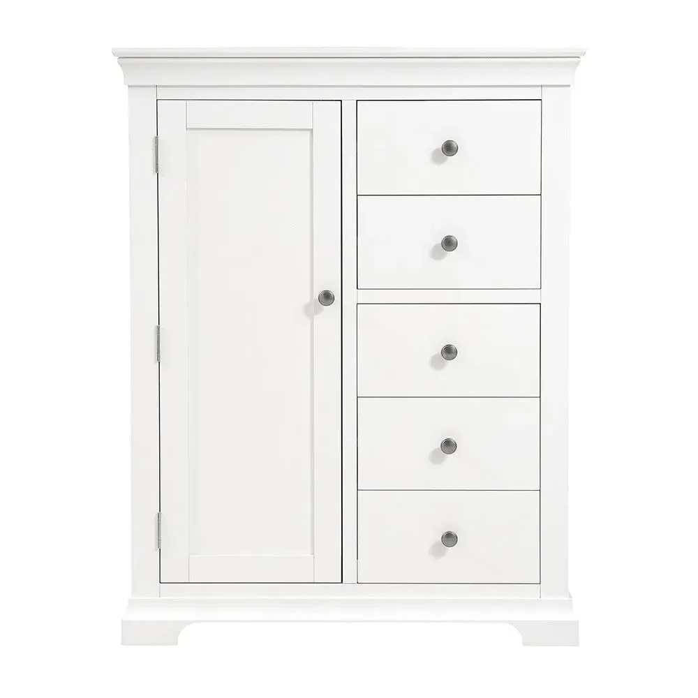 Chantilly Combination Wardrobe with Drawers - Warm White