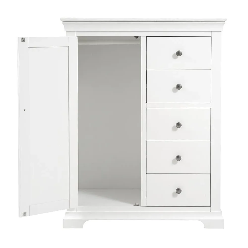 Chantilly Combination Wardrobe with Drawers - Warm White