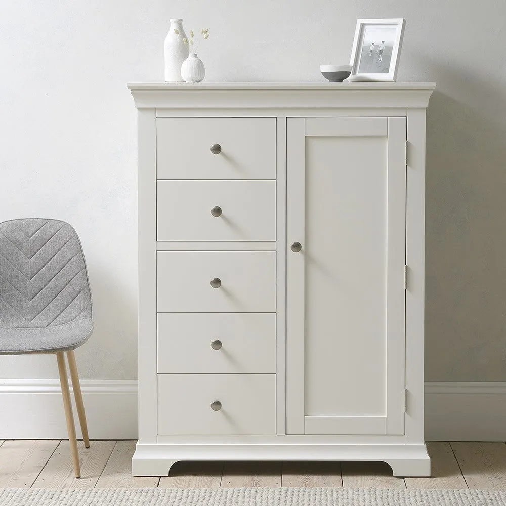 Chantilly Combination Wardrobe with Drawers - Warm White image