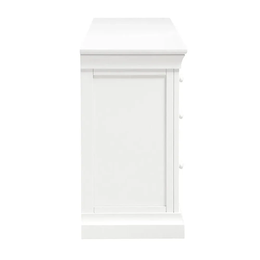 Chantilly Double Pedestal Dressing Table - Warm White