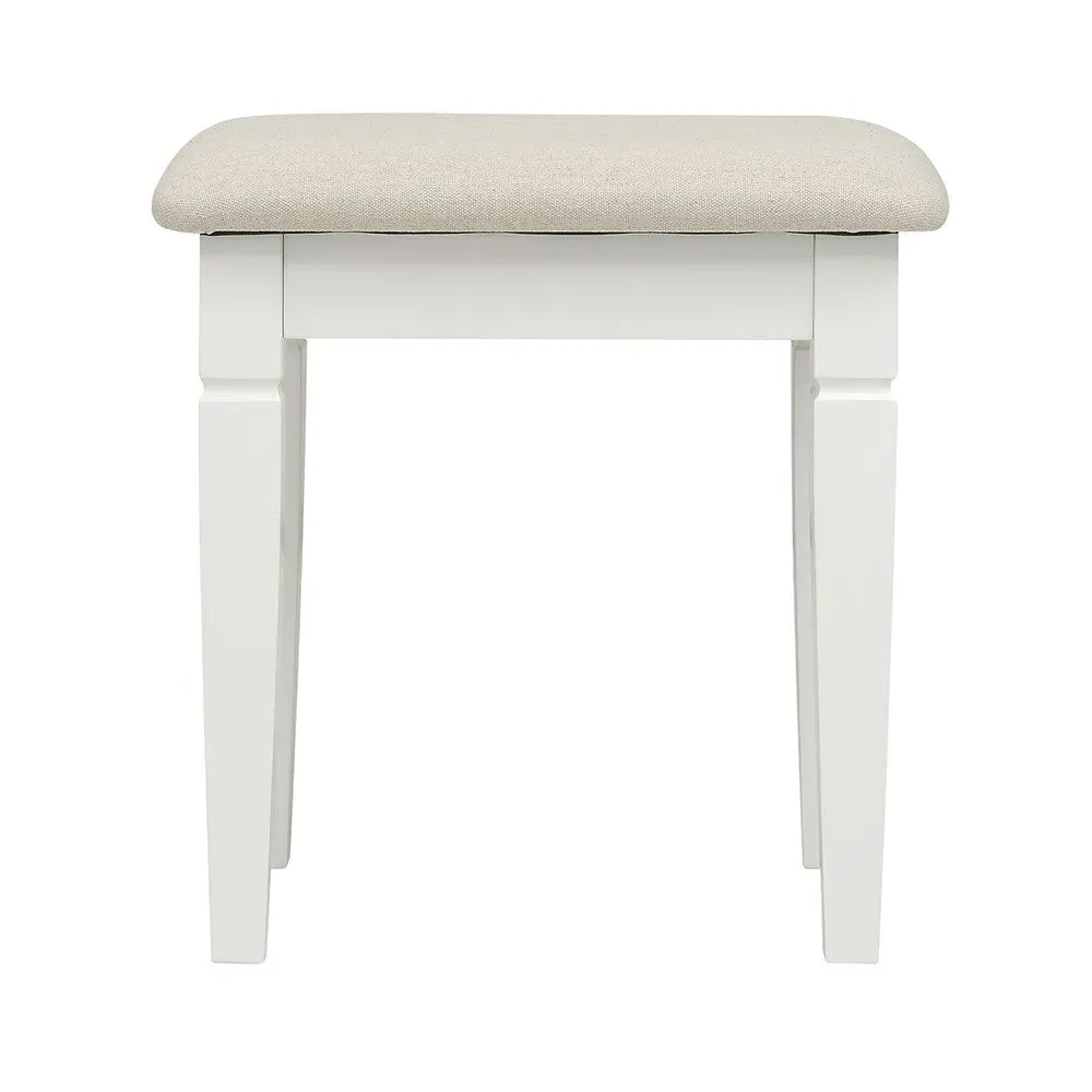 Chantilly Dressing Table Stool - White