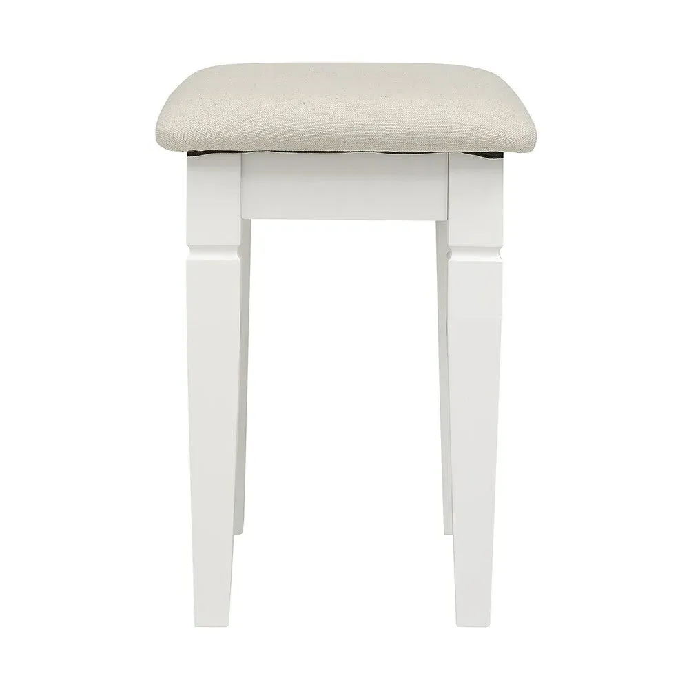 Chantilly Dressing Table Stool - White