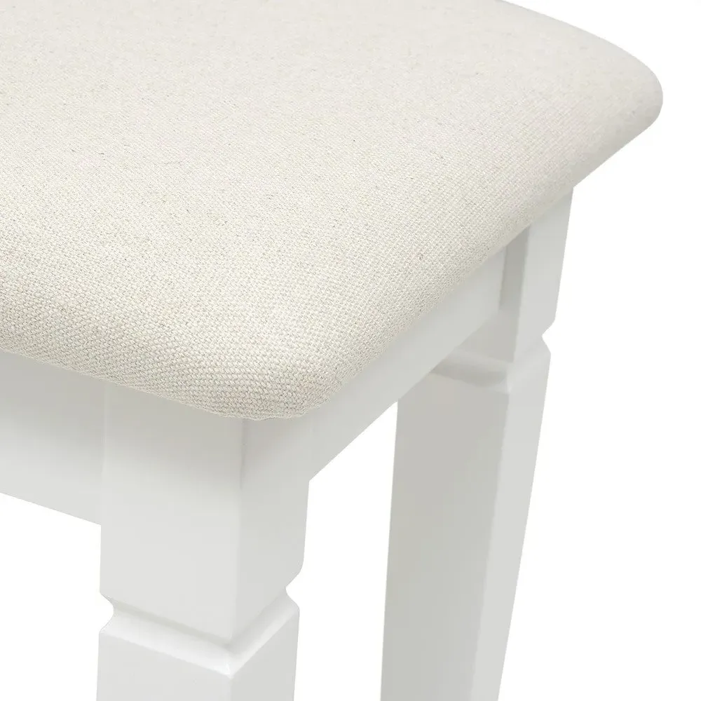 Chantilly Dressing Table Stool - White