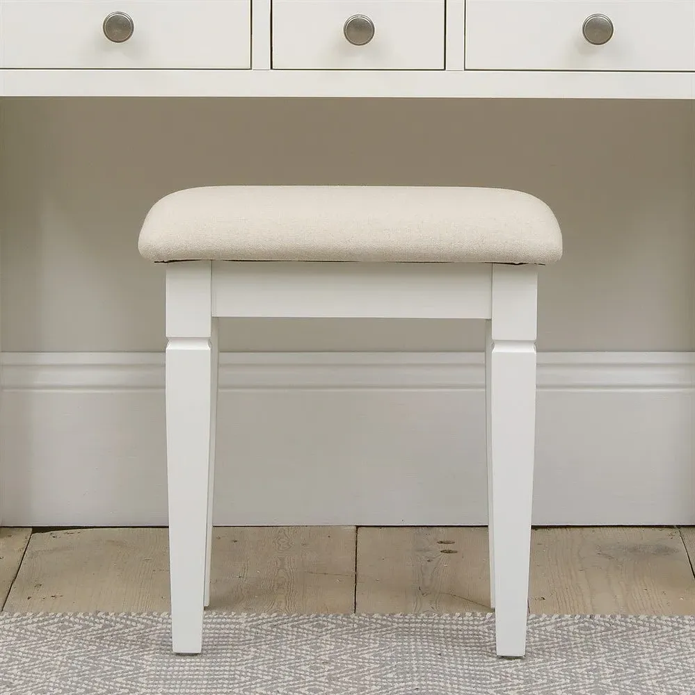 Chantilly Dressing Table Stool - White
