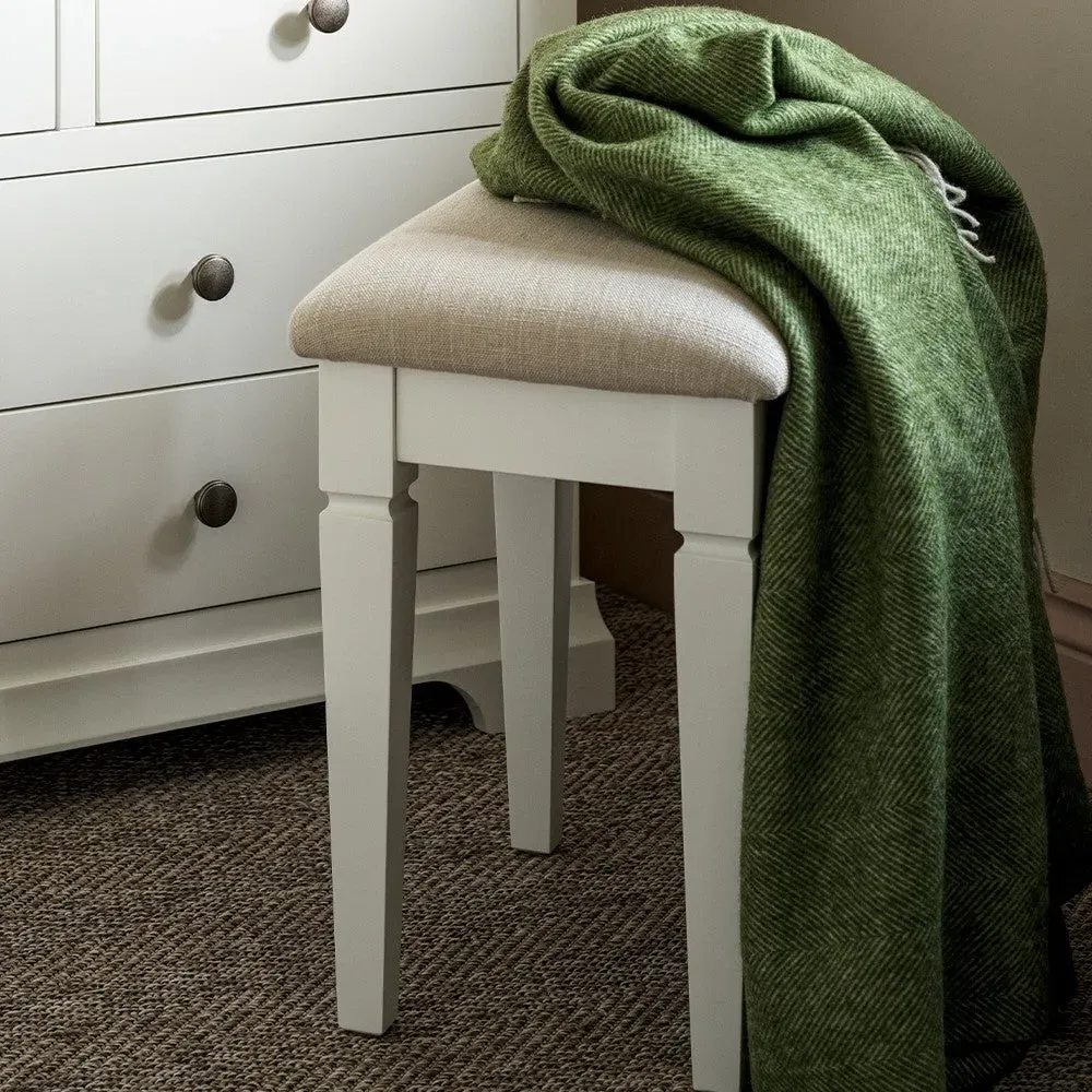Chantilly Dressing Table Stool - White image