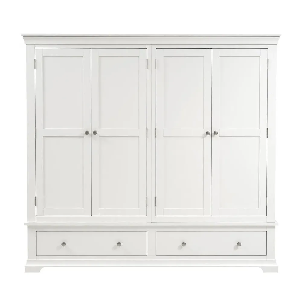 Chantilly Four Door Wardrobe - Warm White
