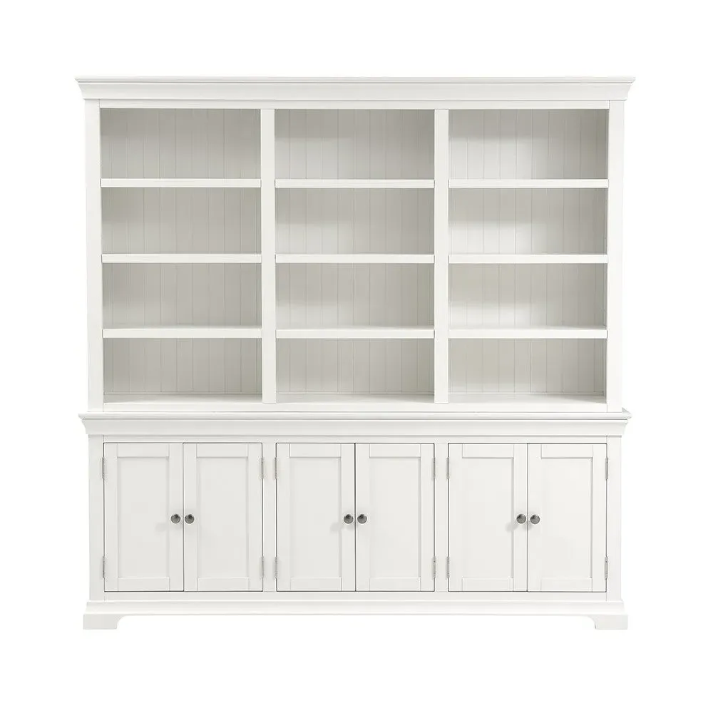 Chantilly Grand Bookcase with Storage - Warm White