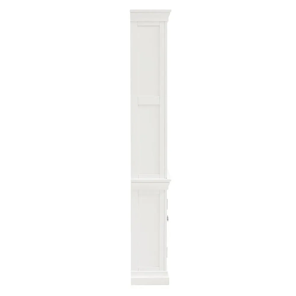 Chantilly Grand Bookcase with Storage - Warm White