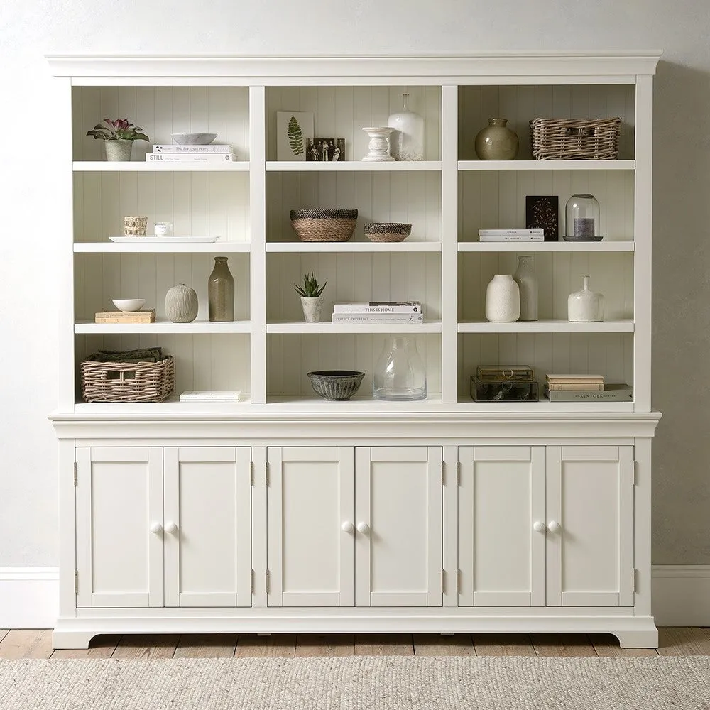 Chantilly Grand Bookcase with Storage - Warm White image