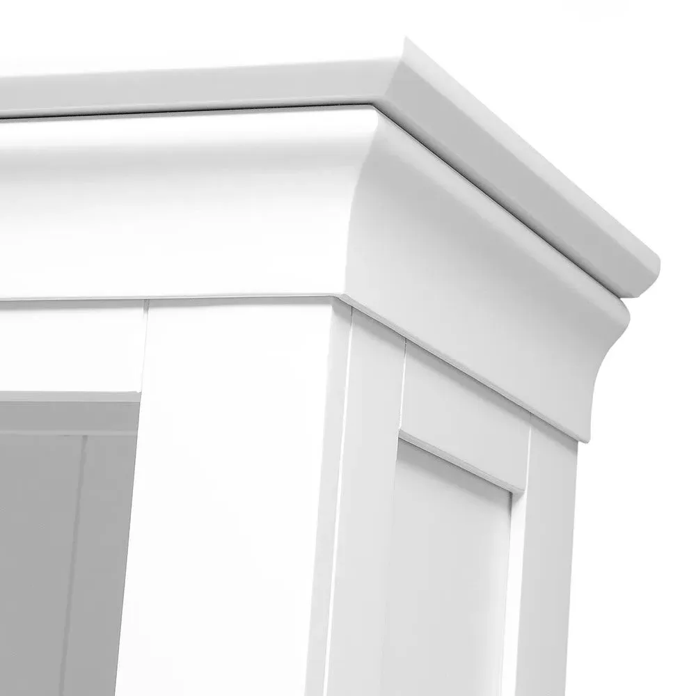 Chantilly Large Bookcase with Drawers - Warm White