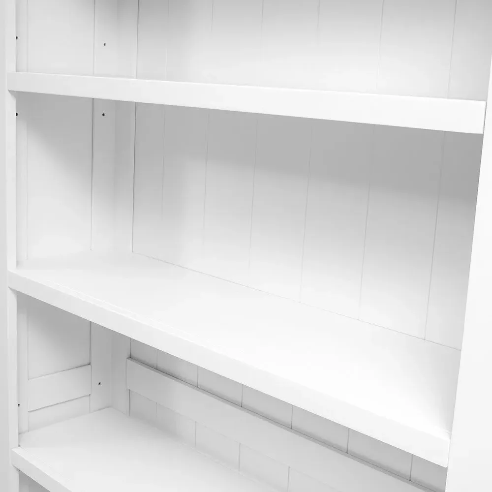 Chantilly Large Bookcase with Drawers - Warm White