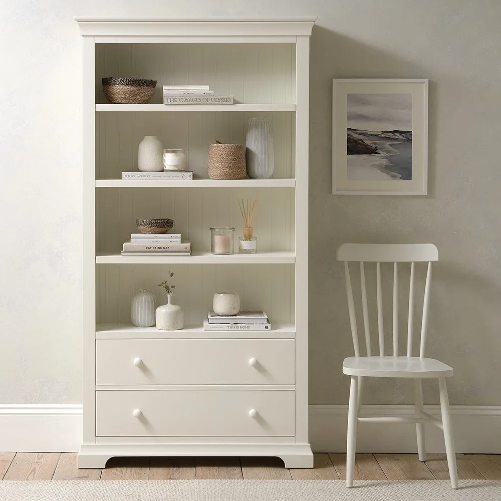 Chantilly Large Bookcase with Drawers - Warm White image