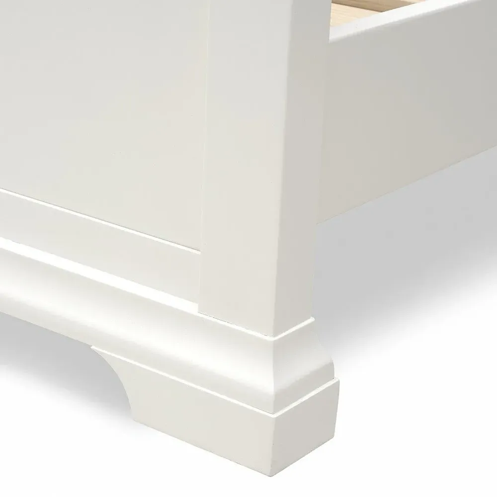 Chantilly Single Bed Frame - Warm White