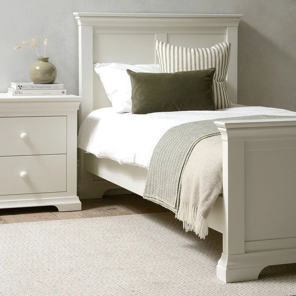 Chantilly Single Bed Frame - Warm White