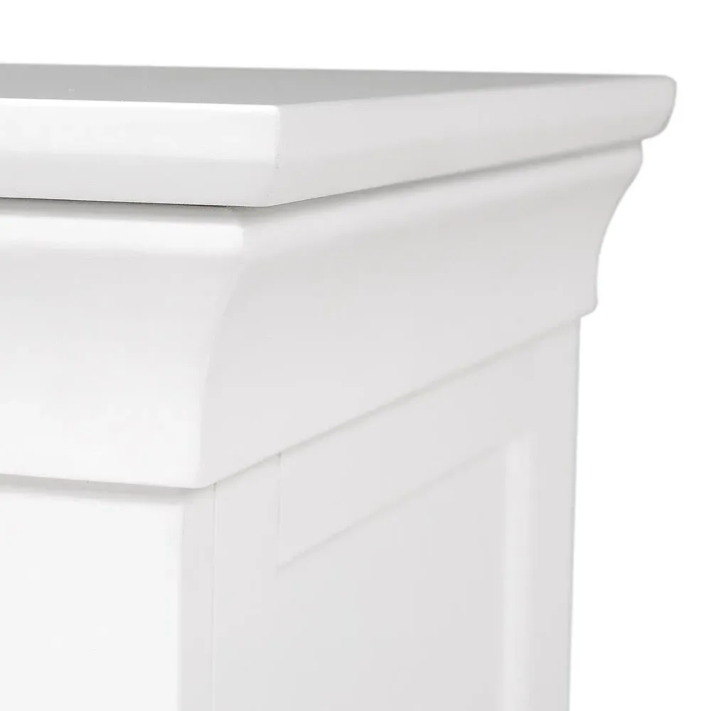 Chantilly Tallboy with 5 Drawers - Warm White
