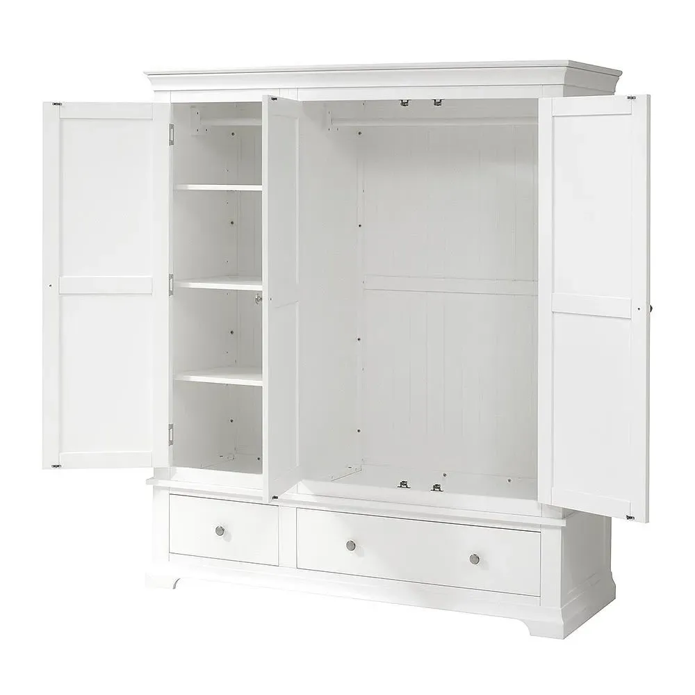 Chantilly Triple Wardrobe - Warm White