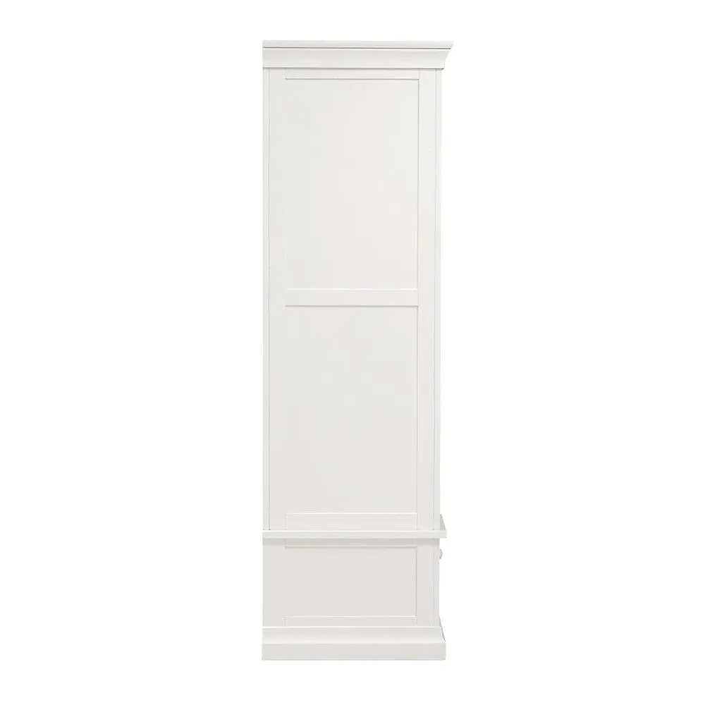 Double Wardrobe with Drawer - Warm White