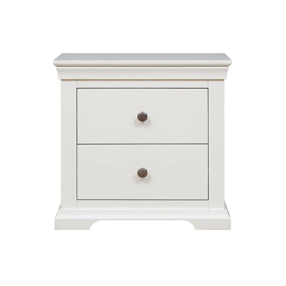 Set of 2 Jumbo Bedside Tables - Warm White